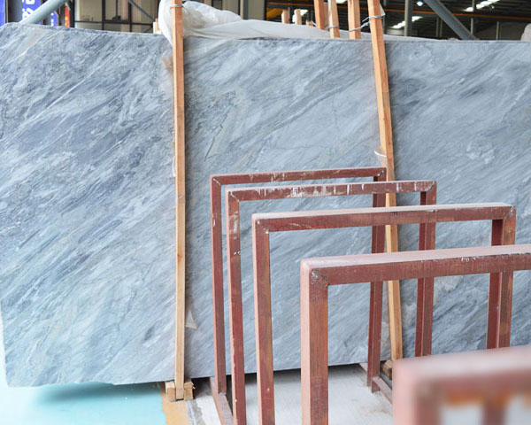 Natural Boss light grey river vein marble slab