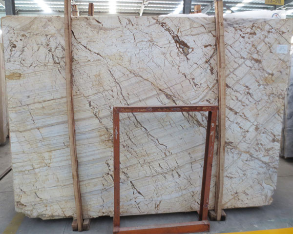 Italian Picasso golden vein white marble slab price