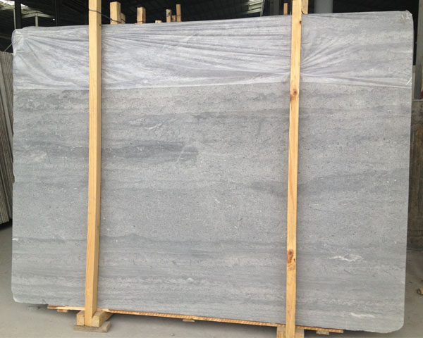 Natural tiny wavy vein light grey marble slab