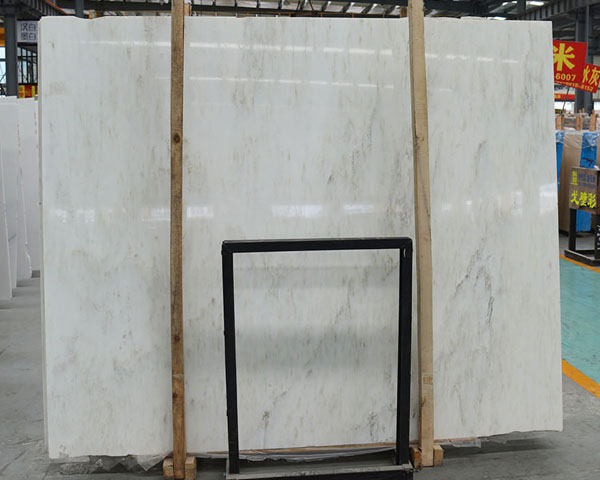 Tiny grey veins white onyx marble slab Polished