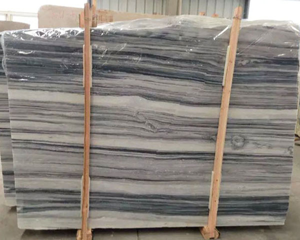 New bardiglio nuvolato grey vein white marble slab