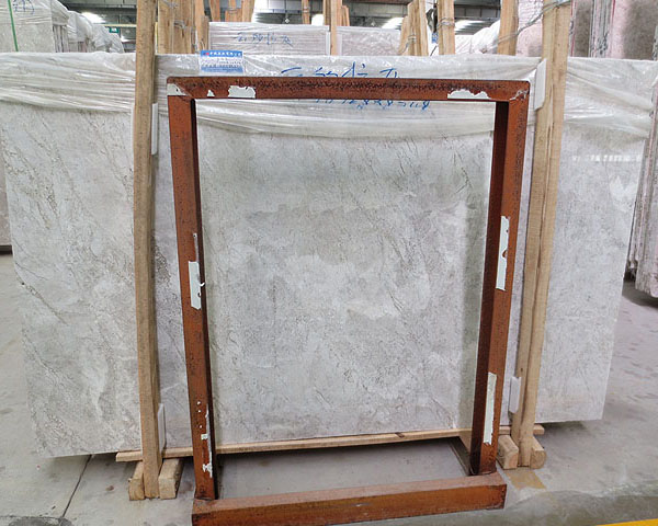 New tundra perlato giorgio light grey marble slab