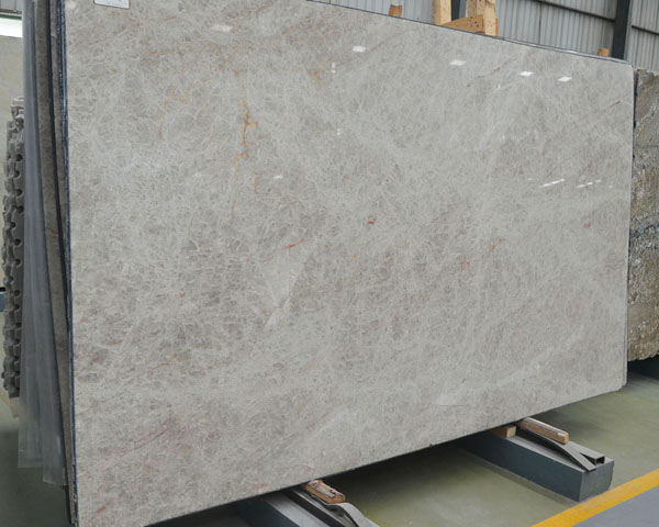 Honed emperador light grey crystal hoar marble slab