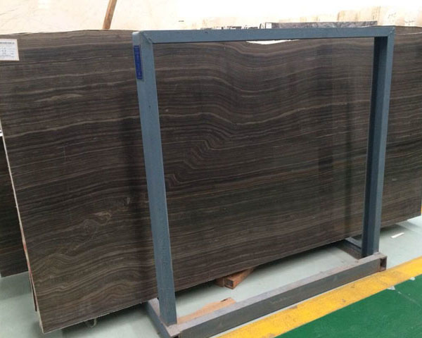 Cherry wooden grain eramosa brown marble slab