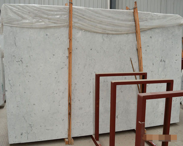 Imported bianco carrara white marble slab Italy