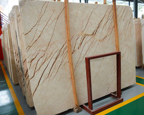 Natural menes golden line veins beige marble slab