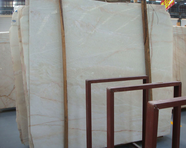 Chinese tiny red vein white onyx marble slab price