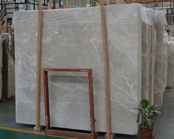 Natural tiny vein baroque grey emperador marble slab