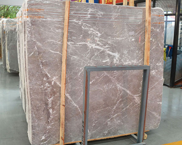 Italian white vein grey rose marble slab for flooring