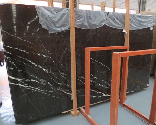 Dark brown saint laurant marble with white vein