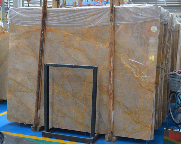 Hot sale gold net emperador yellow marble slab