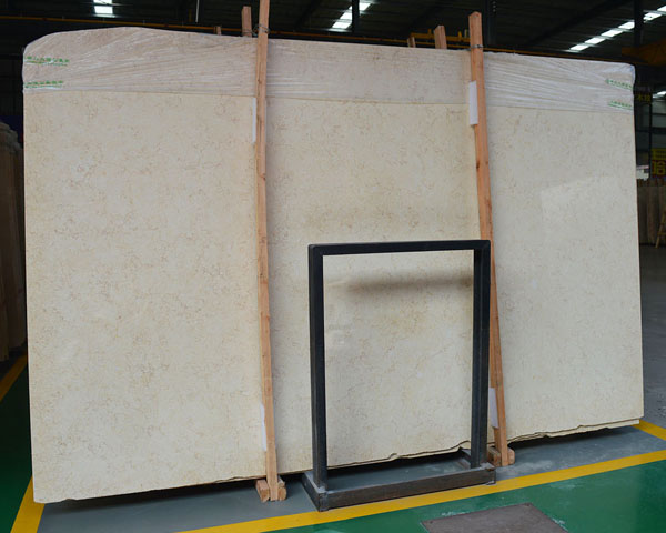 Egyptian natural hoar beige marble slab for sale