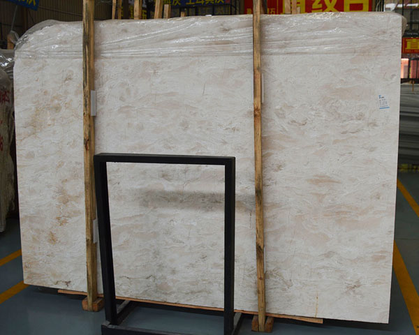 Honed Italian breccia oniciata pink marble slab