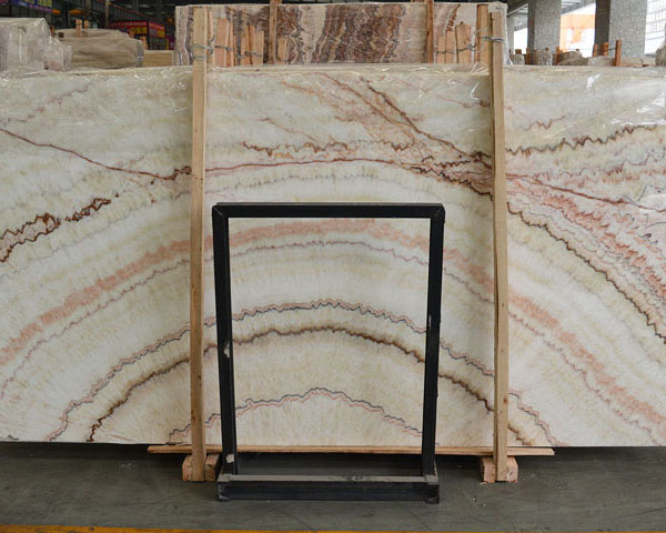 Chinese tiny vein rainbow white onyx marble price