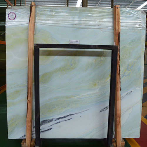 Chinese luxury jade green wavy grain onyx slab price