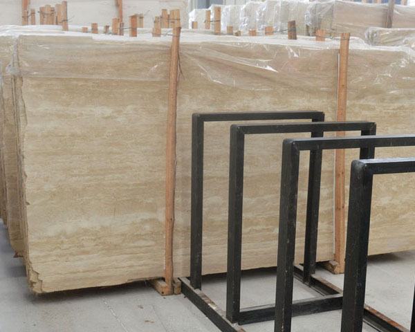 Imported Italian beige travertine marble flooring tiles 